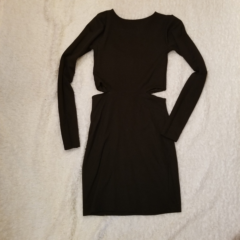 Asos long sleeve black dress